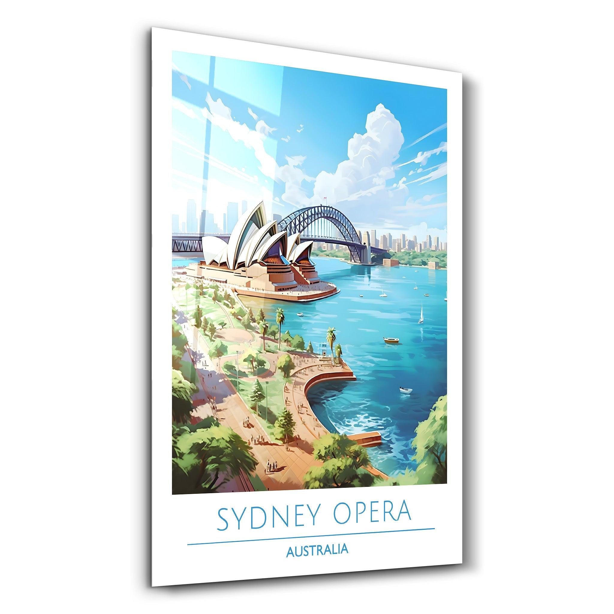 Sydney Opera Australia-Travel Posters | Glass Wall Art - Artdesigna