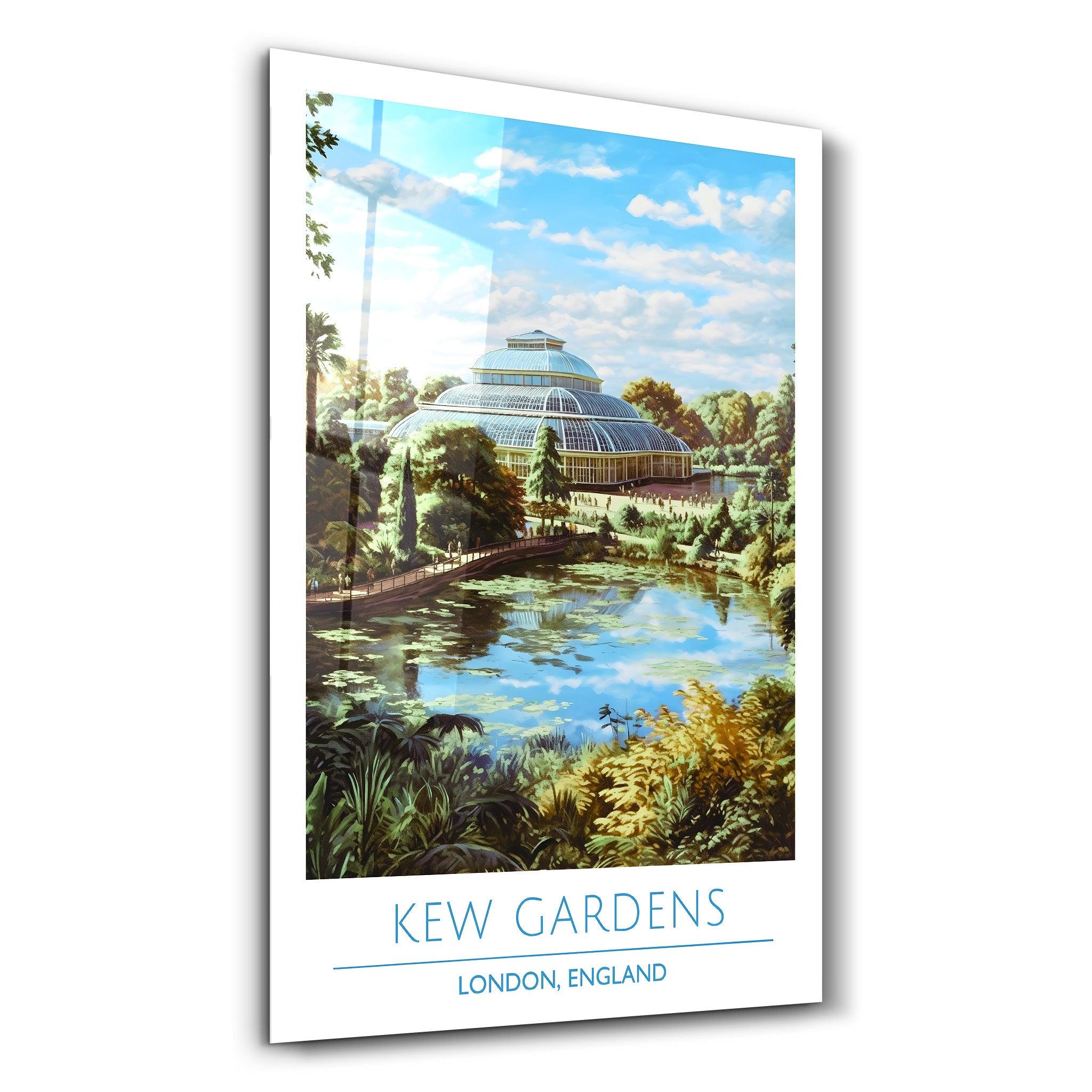 Kew Gardens-London England-Travel Posters | Glass Wall Art - Artdesigna