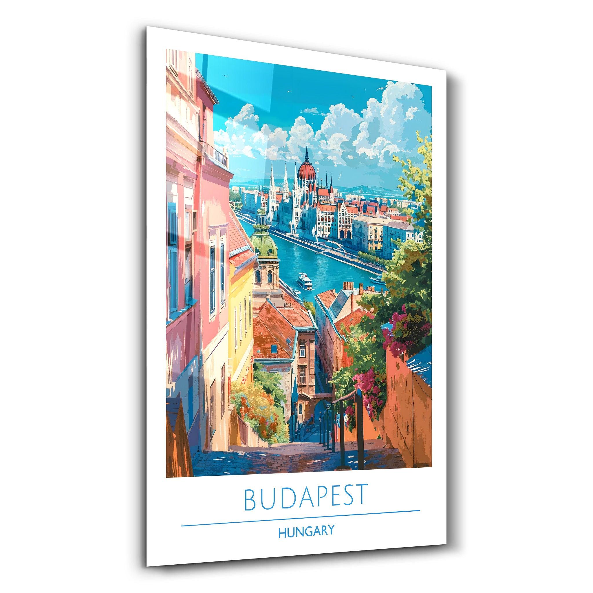 Budapest Hungary 1-Travel Posters | Glass Wall Art - Artdesigna