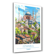 Istanbul Turkey 3-Travel Posters | Glass Wall Art - Artdesigna