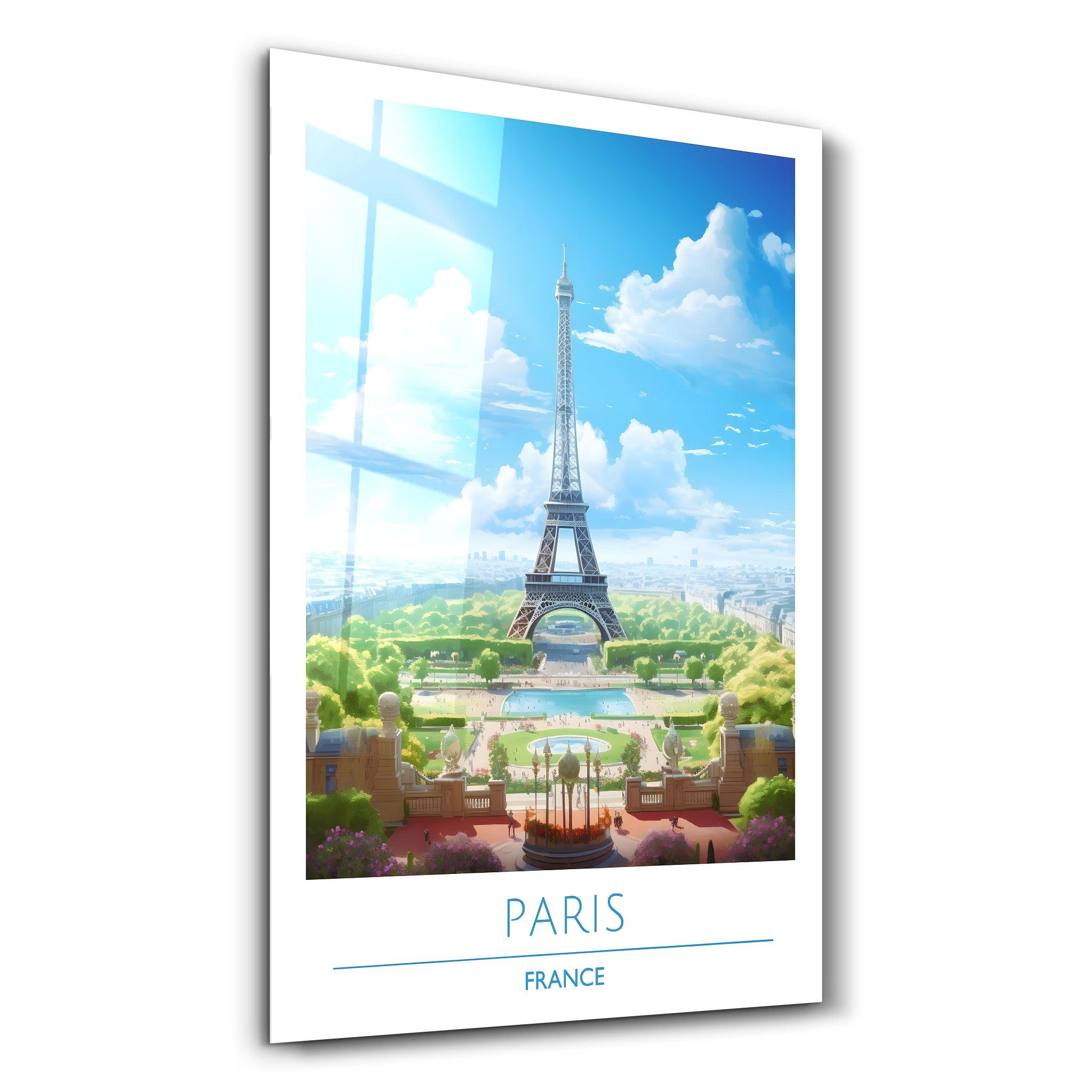 Paris France 4-Travel Posters | Glass Wall Art - Artdesigna