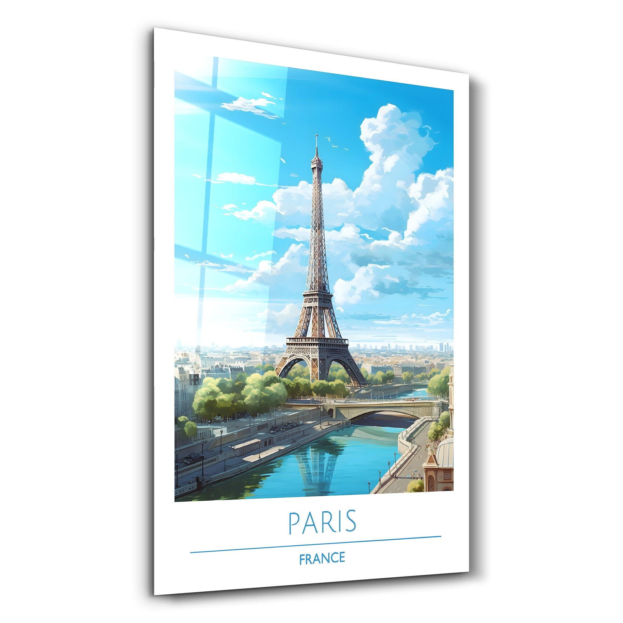 Paris France 5-Travel Posters | Glass Wall Art - Artdesigna