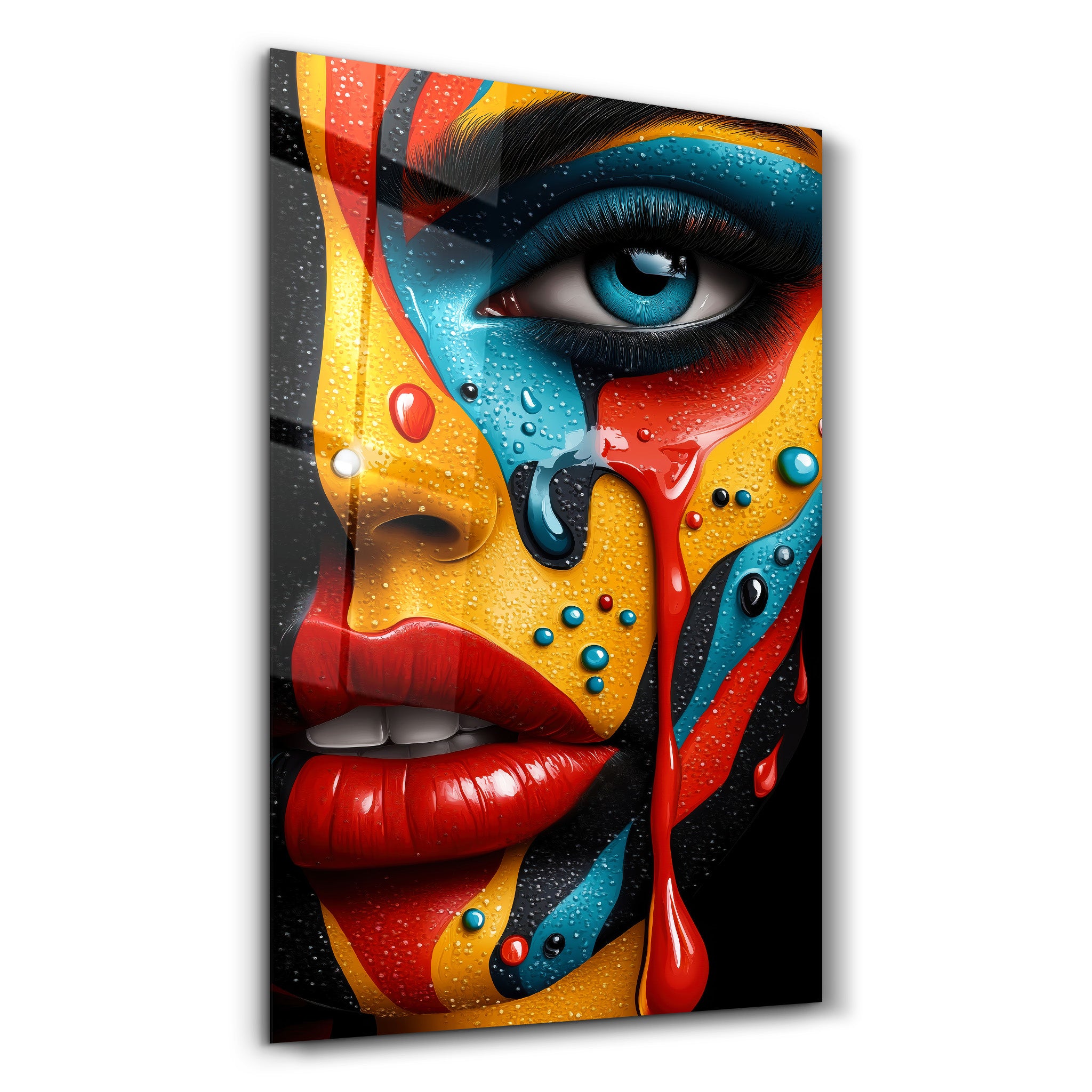 Paint Cry | Glass Wall Art