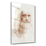Leonardo da Vinci's Self-portrait (1512) | Glass Wall Art
