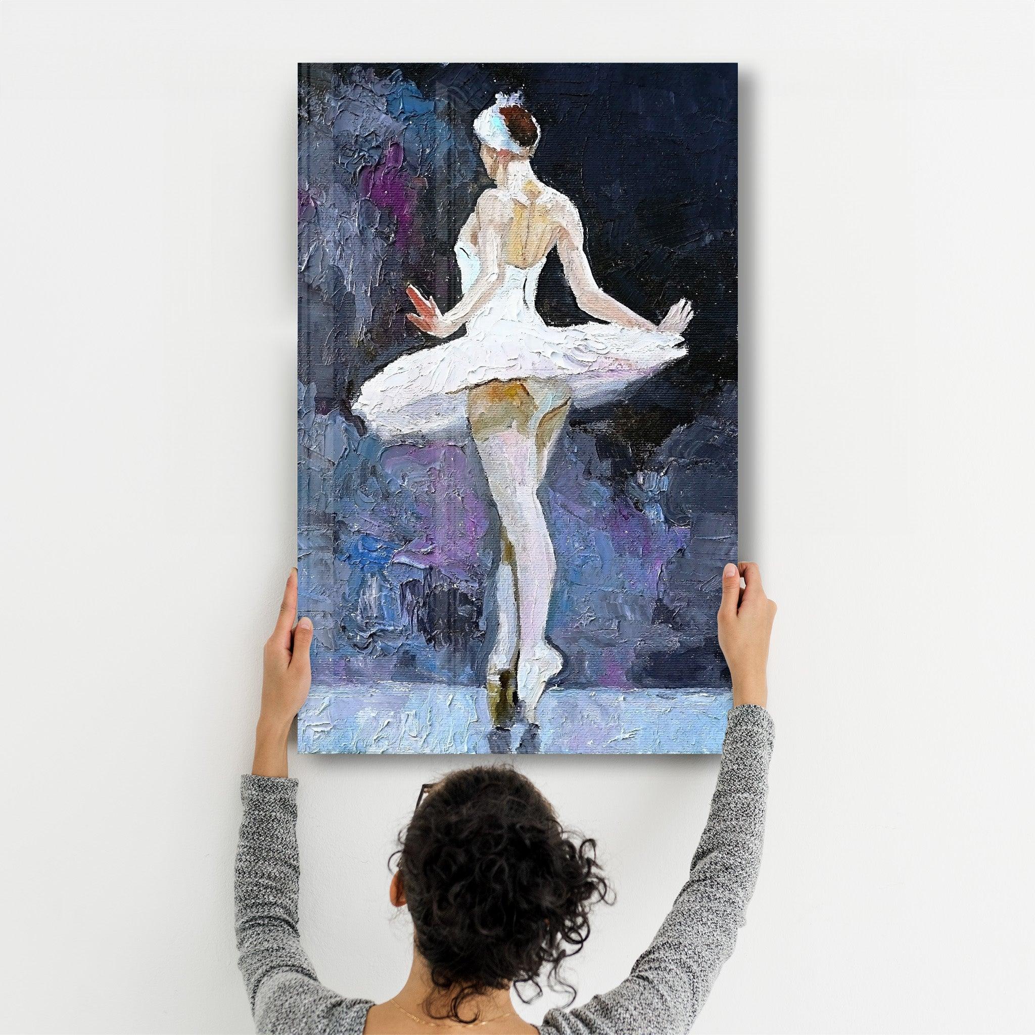 Ballerina | Glass Wall Art - Artdesigna