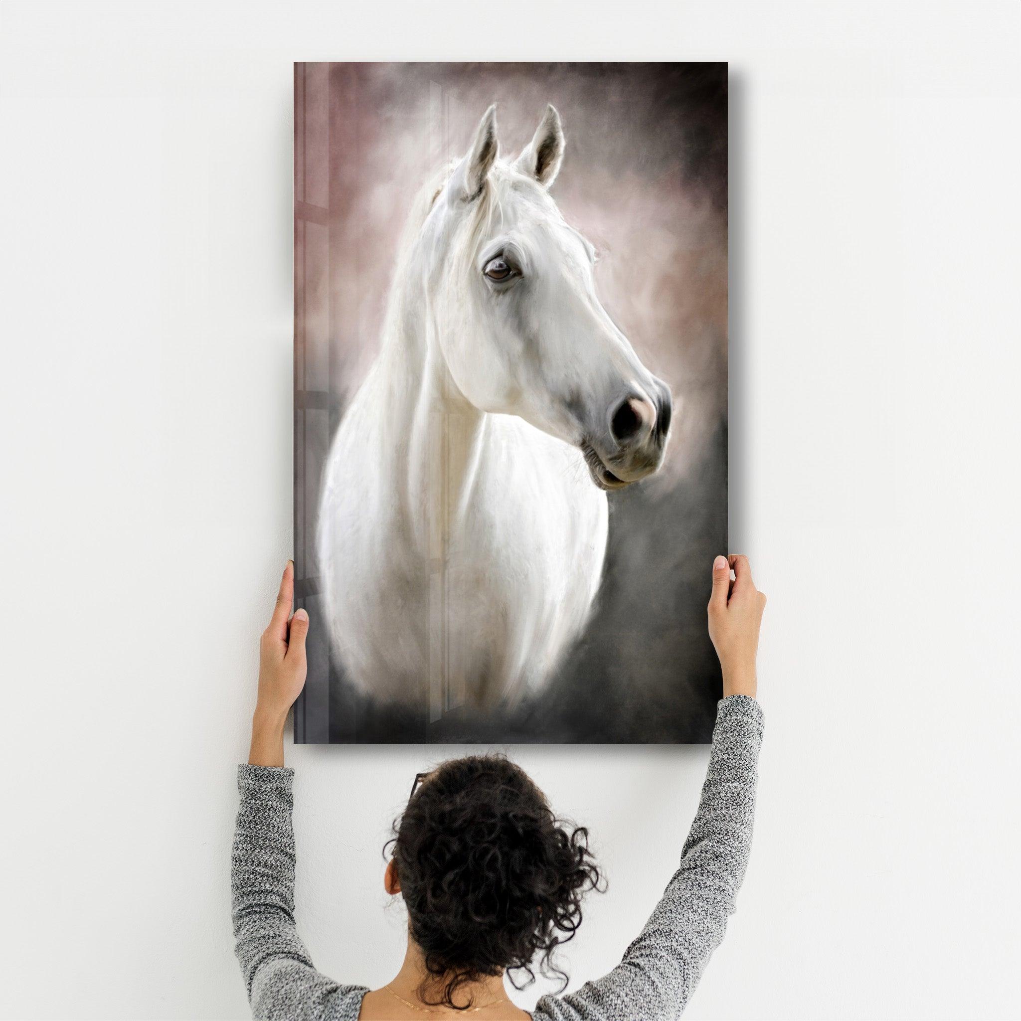 Horse | Glass Wall Art - Artdesigna