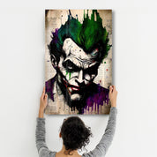 Joker Redesigned | Designer's Collection Glass Wall Art - Artdesigna