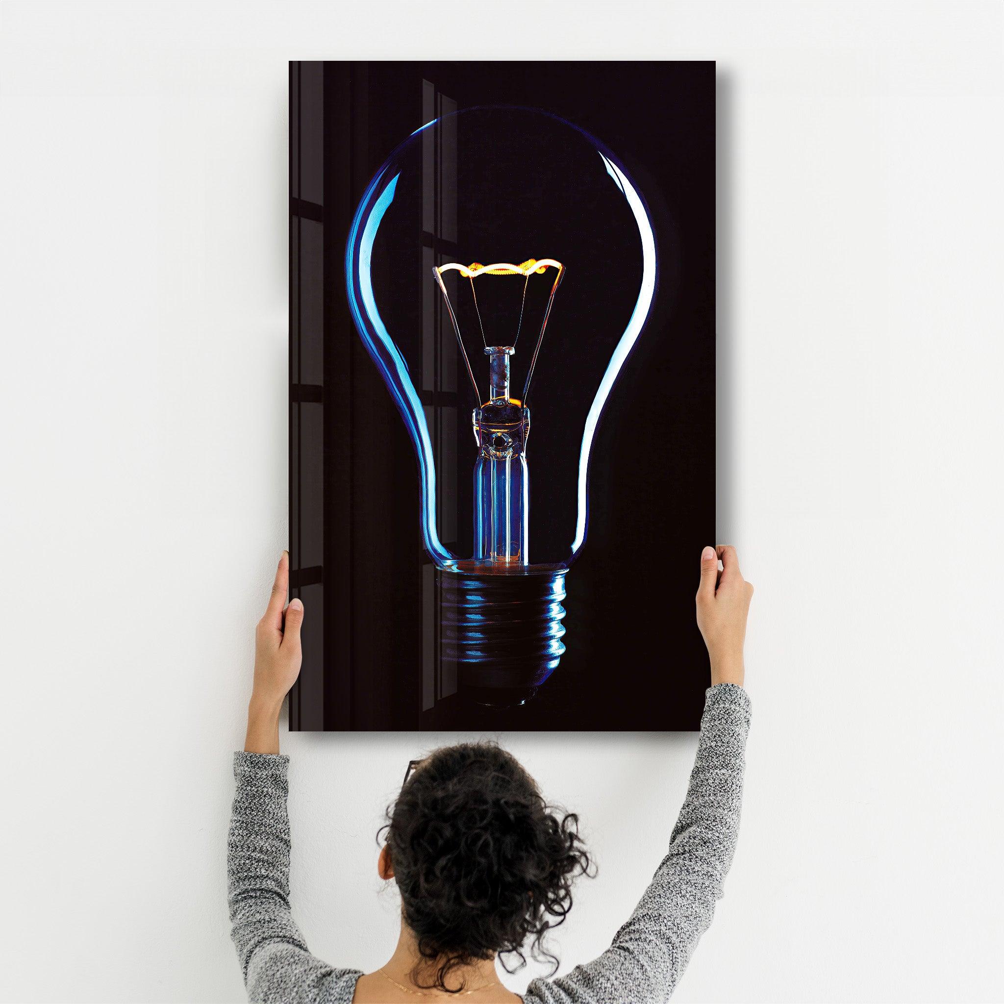 The Bulb | Designer's Collection Glass Wall Art - Artdesigna