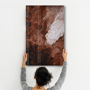 Brown Oil Painting | Designer's Collection Glass Wall Art - Artdesigna