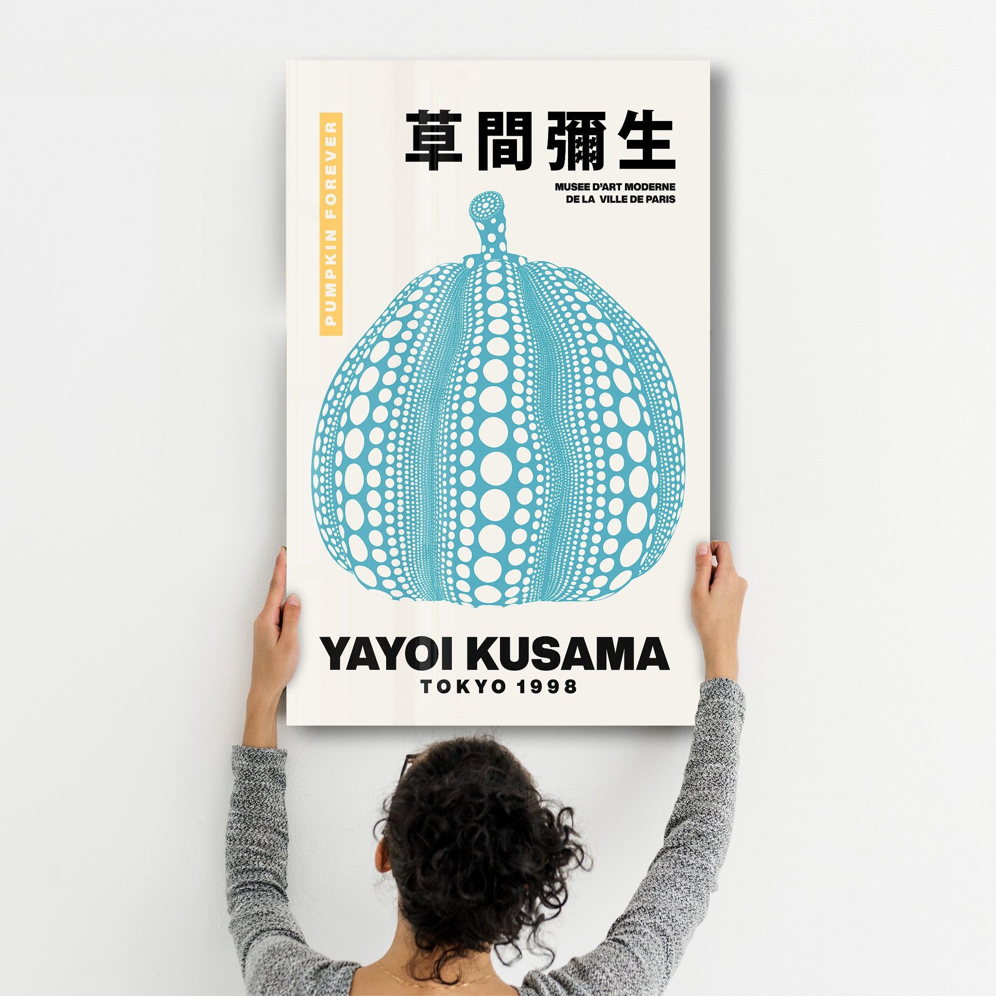 Yayoi Kusama Blue - Tokyo - 1998 | Gallery Print Collection Glass Wall Art - Artdesigna