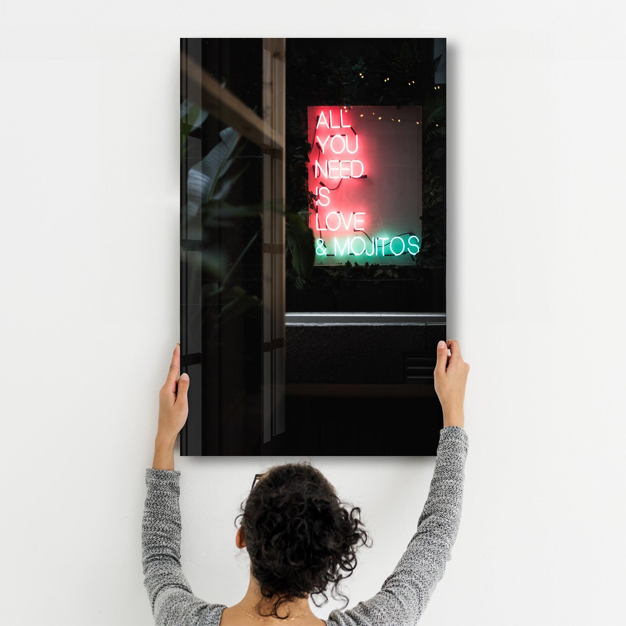 All You Need is | Motivational Glass Wall Art - Artdesigna