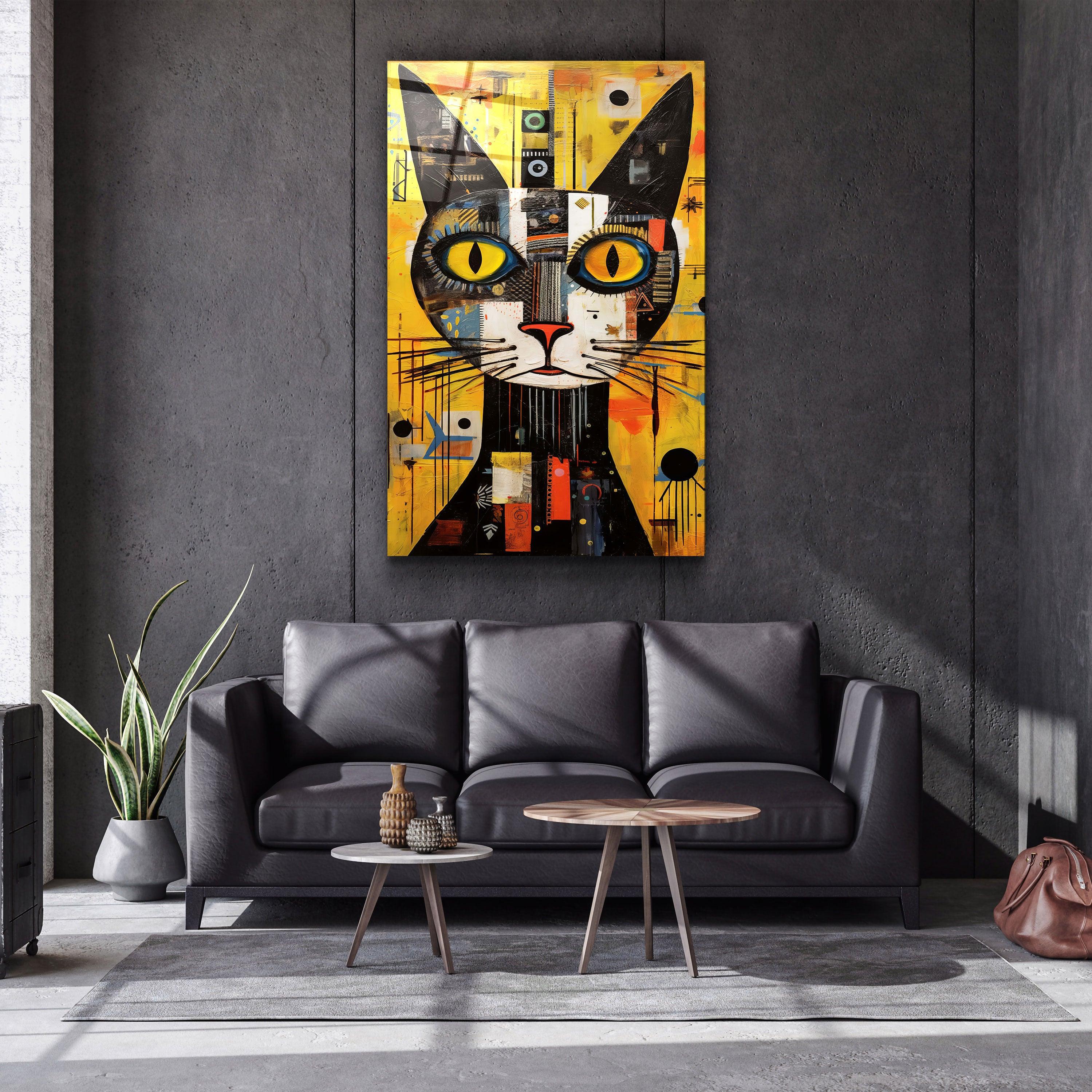 Egyptian Cat・Designers Collection Glass Wall Art - Artdesigna