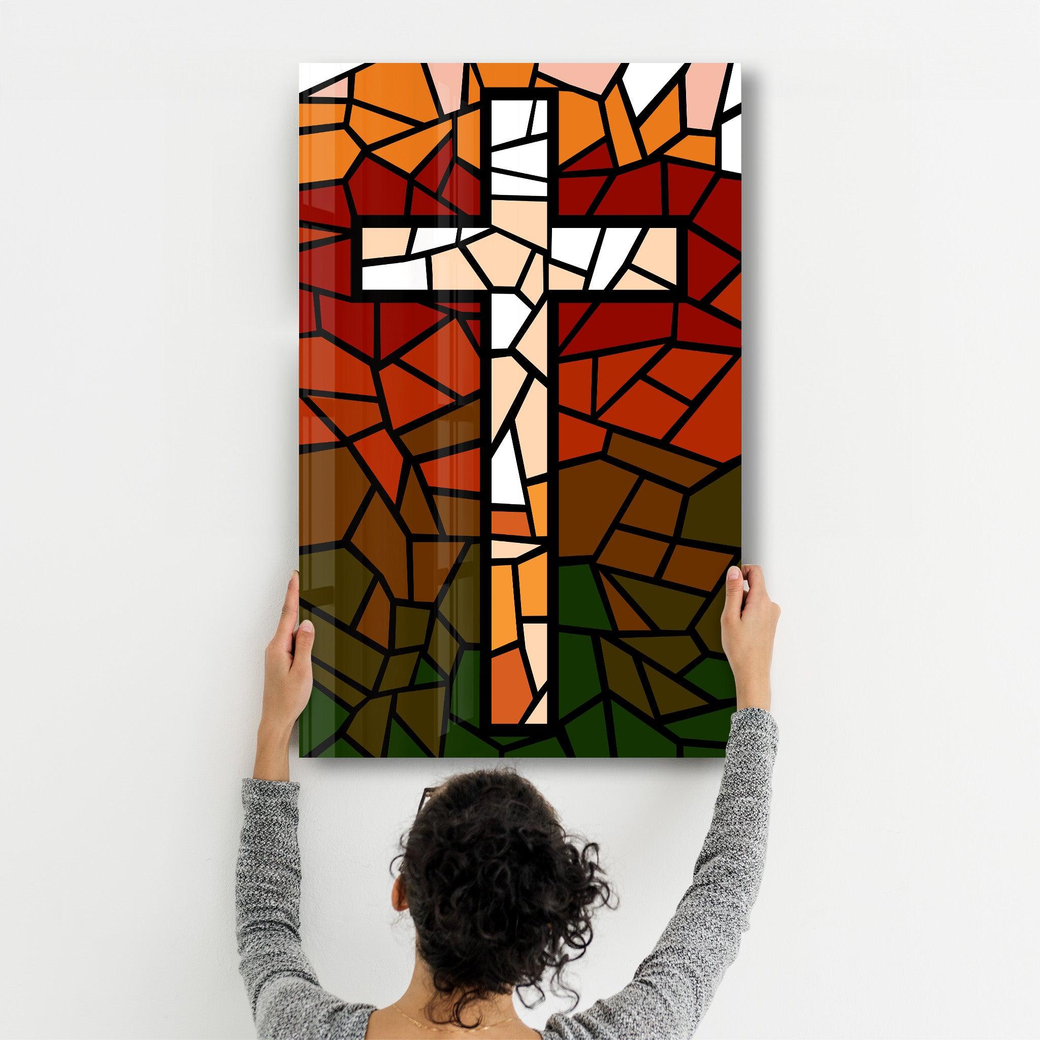 Cross | Designers Collection Glass Wall Art - Artdesigna