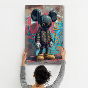 Kaws Wearing LV Jacket Fan Art | Glass Wall Art - Artdesigna