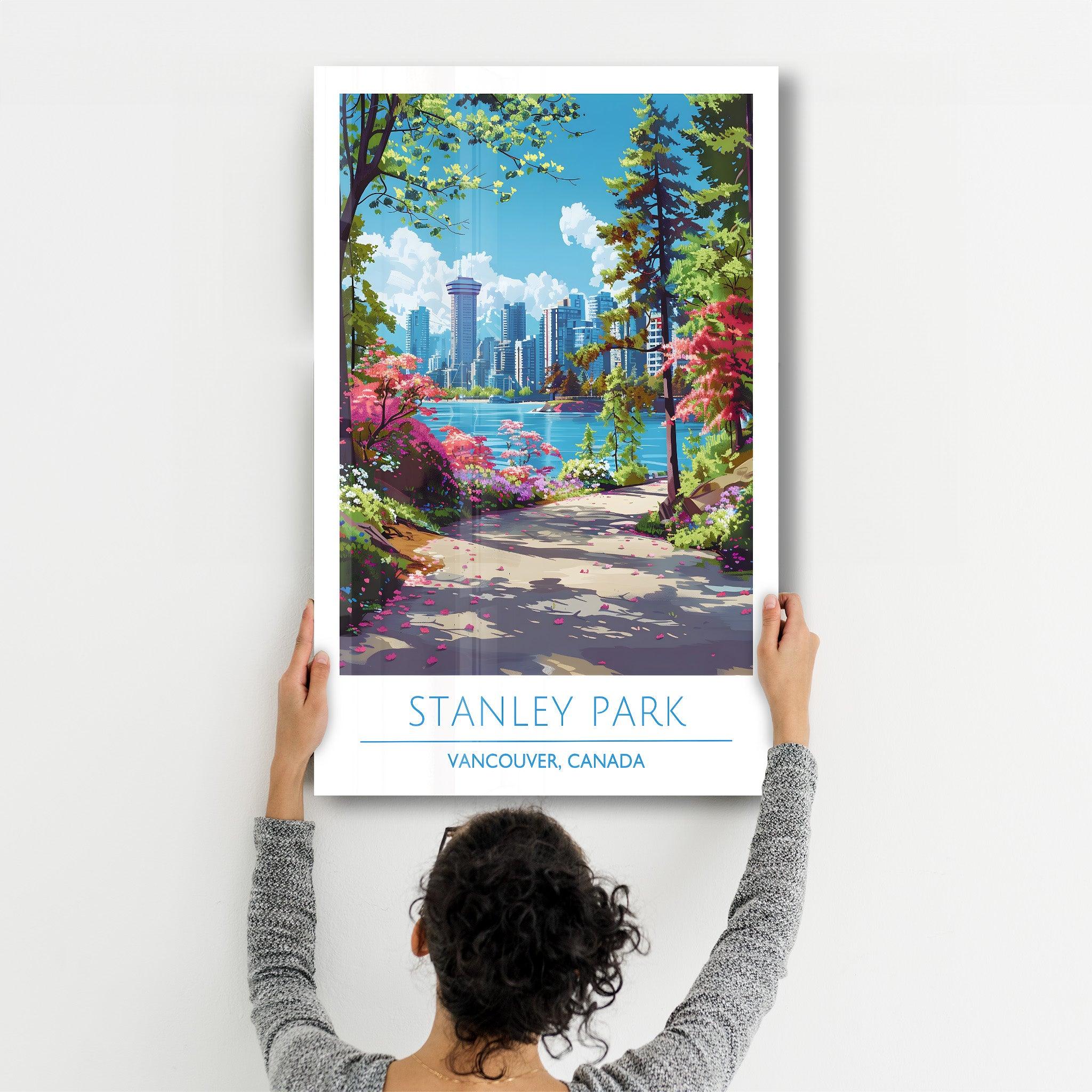 Stanley Park-Vancouver Canada-Travel Posters | Glass Wall Art - Artdesigna