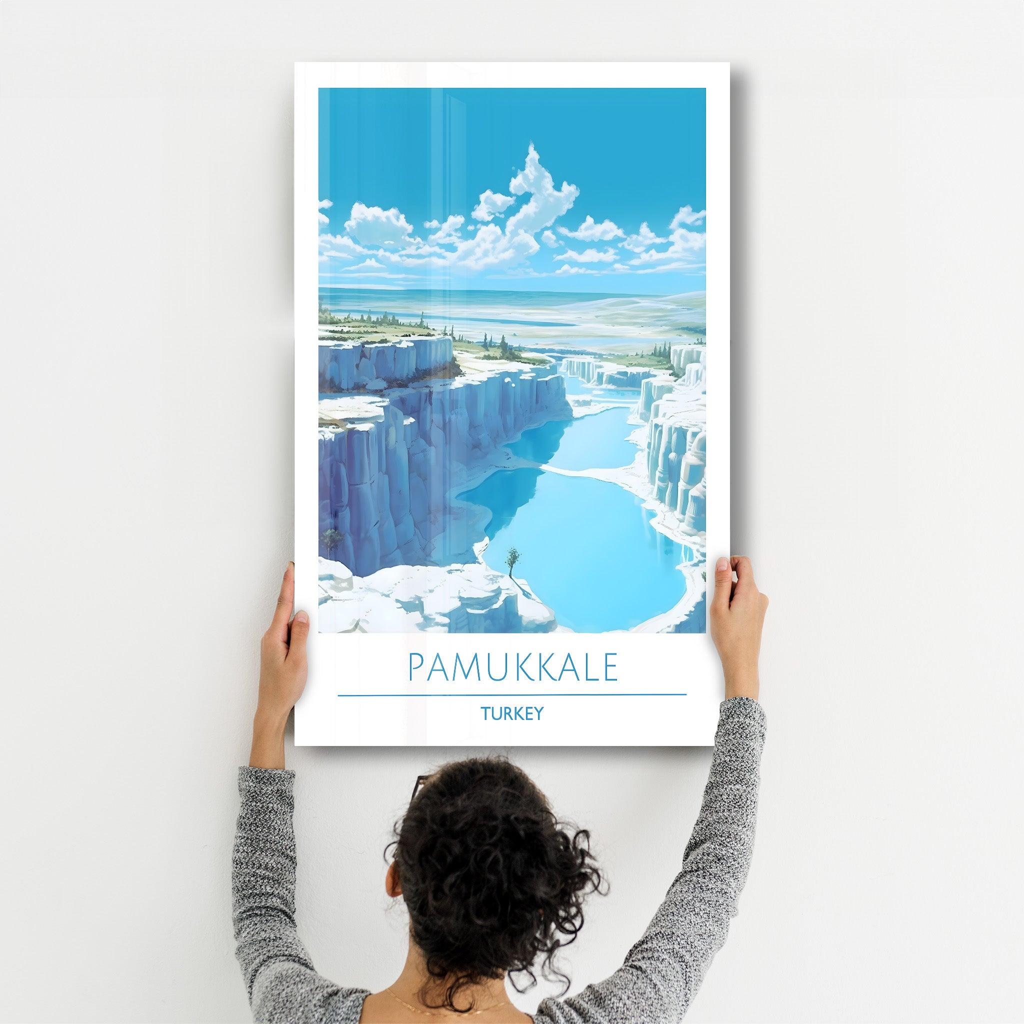 Pamukkale Turkey-Travel Posters | Glass Wall Art - Artdesigna