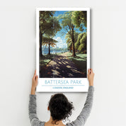 Battersea Park-London England-Travel Posters | Glass Wall Art - Artdesigna