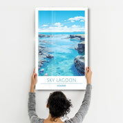 Sky Lagoon Iceland-Travel Posters | Glass Wall Art - Artdesigna