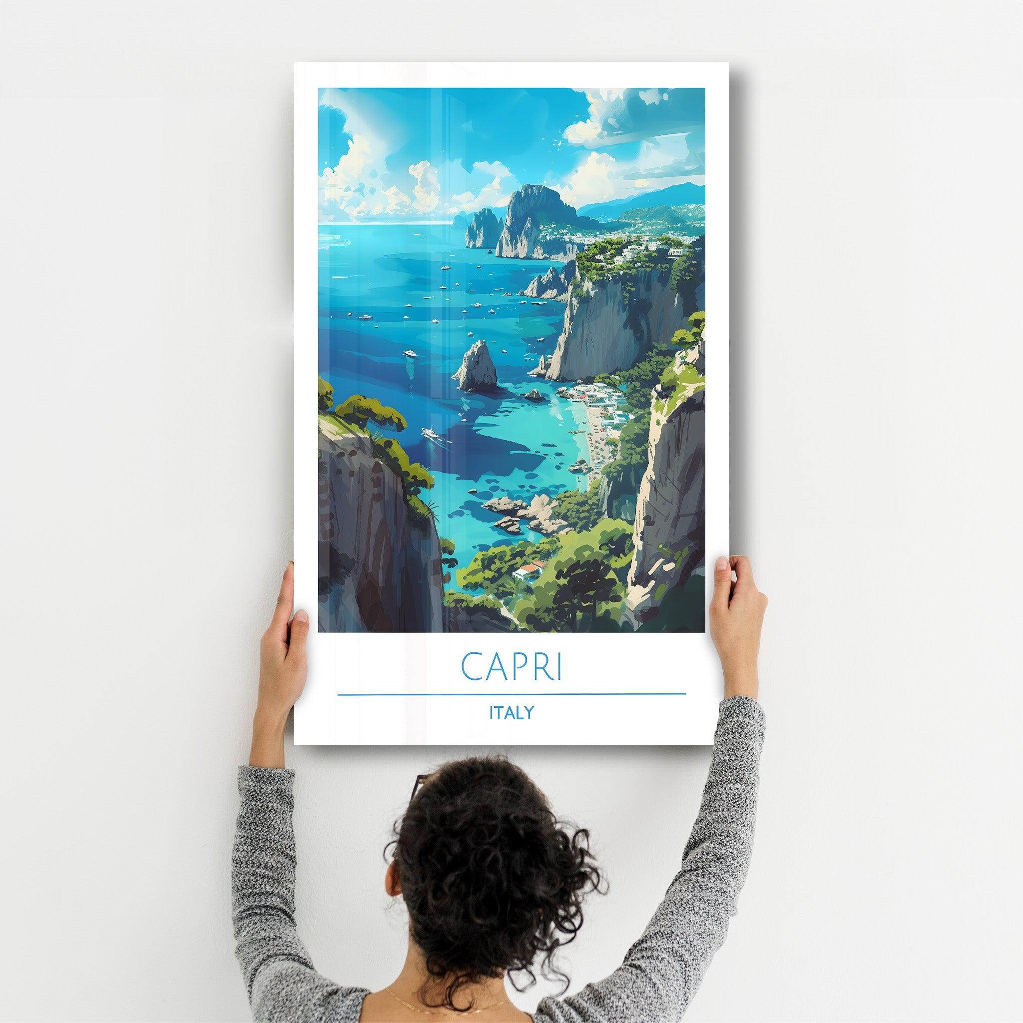 Capri Italy-Travel Posters | Glass Wall Art - Artdesigna