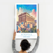 Acropolis-Athens Greece-Travel Posters | Glass Wall Art - Artdesigna