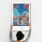 Paris France-Travel Posters | Glass Wall Art - Artdesigna