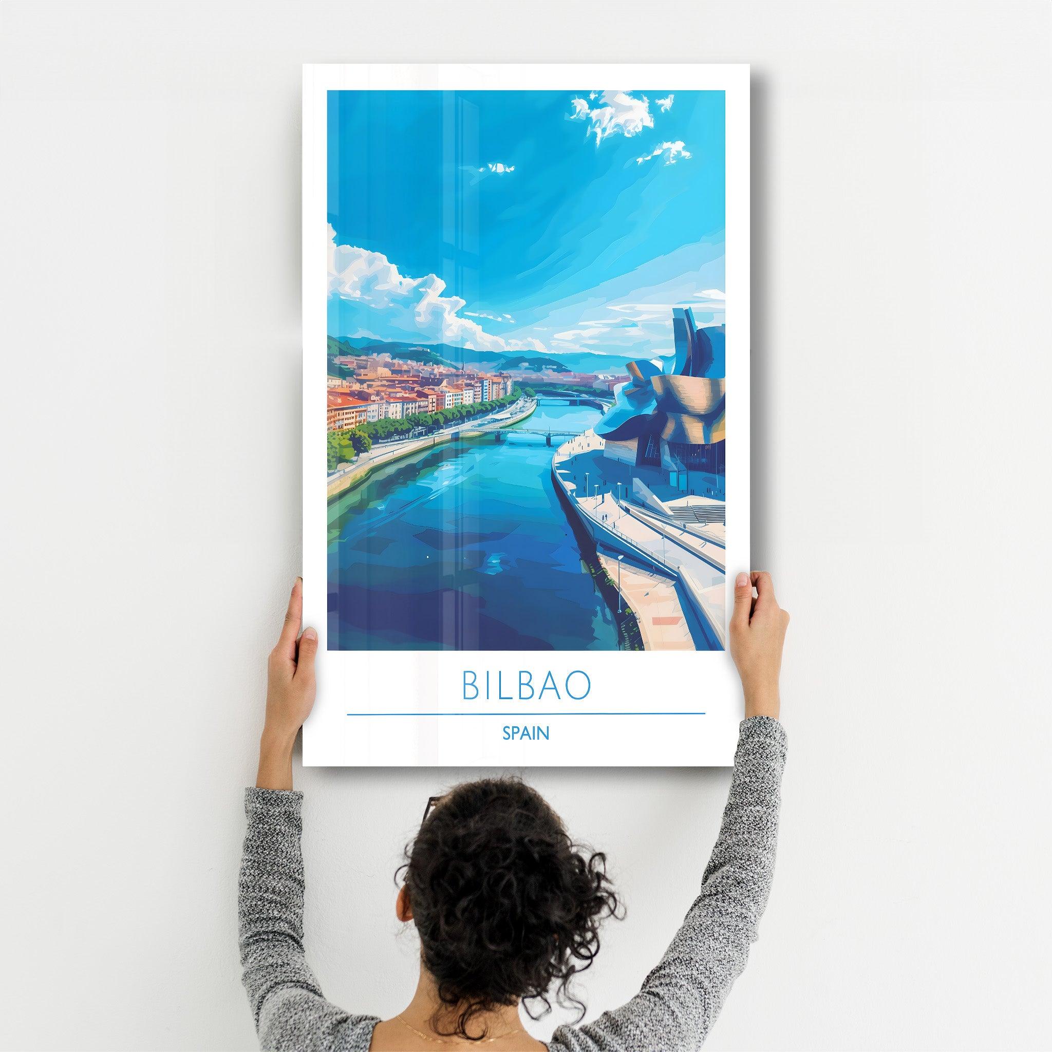 Bilbao Spain 2-Travel Posters | Glass Wall Art - Artdesigna