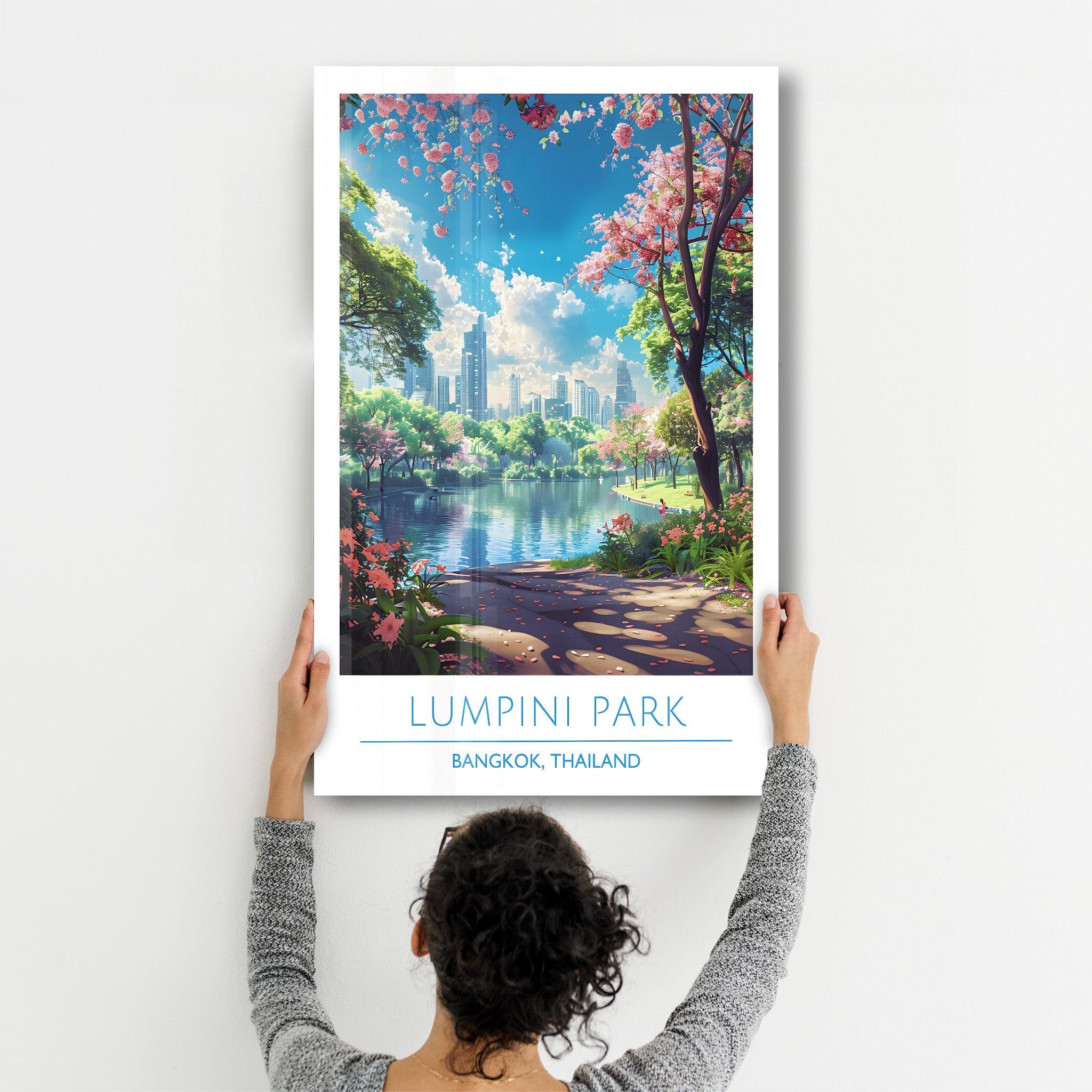 Lumpini Park-Bangkok Thailand-Travel Posters | Glass Wall Art - Artdesigna