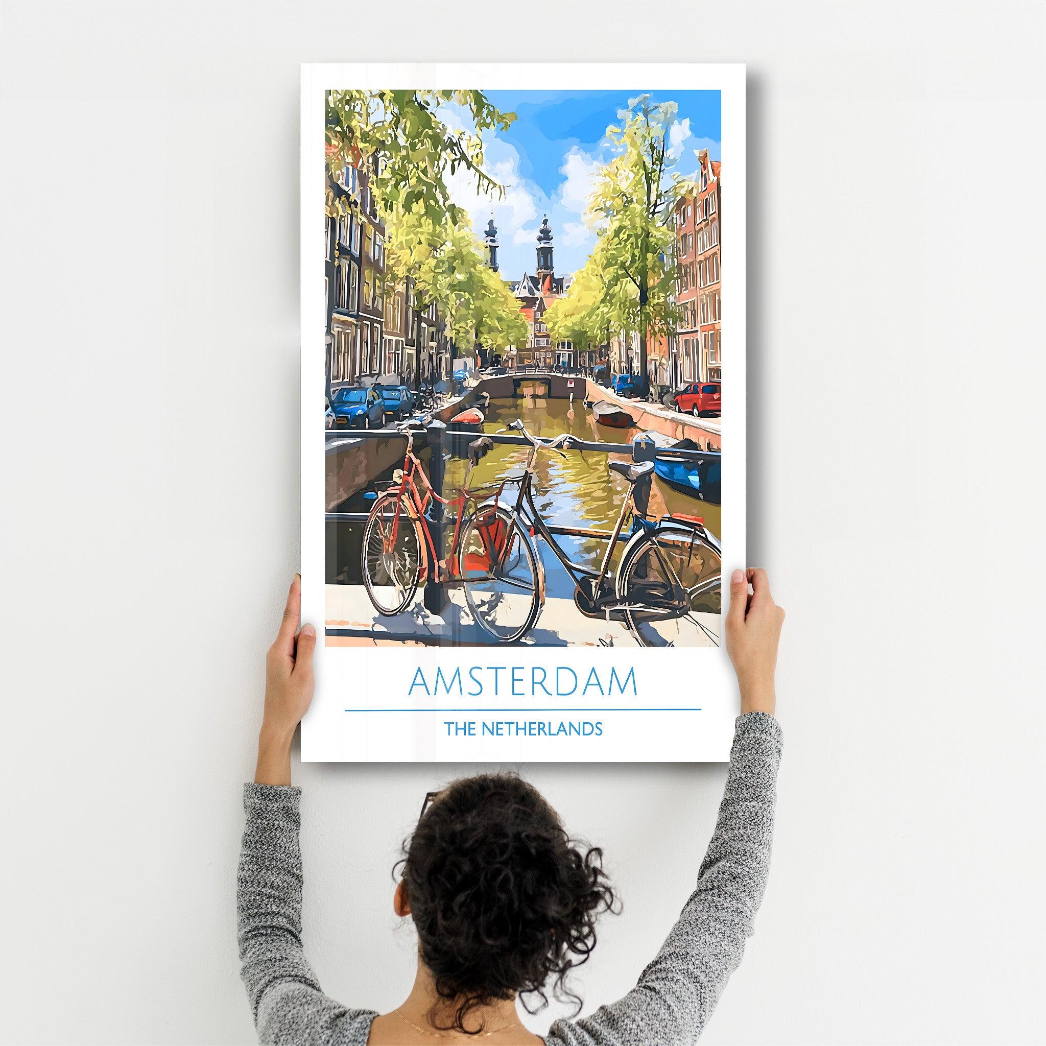 Amsterdam The Netherland 2-Travel Posters | Glass Wall Art - Artdesigna