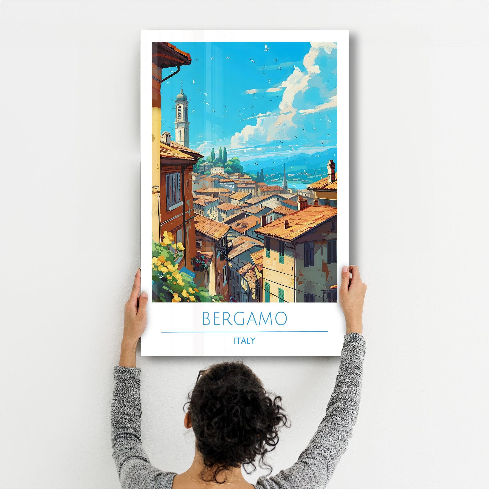 Bergamo Italy-Travel Posters | Glass Wall Art - Artdesigna