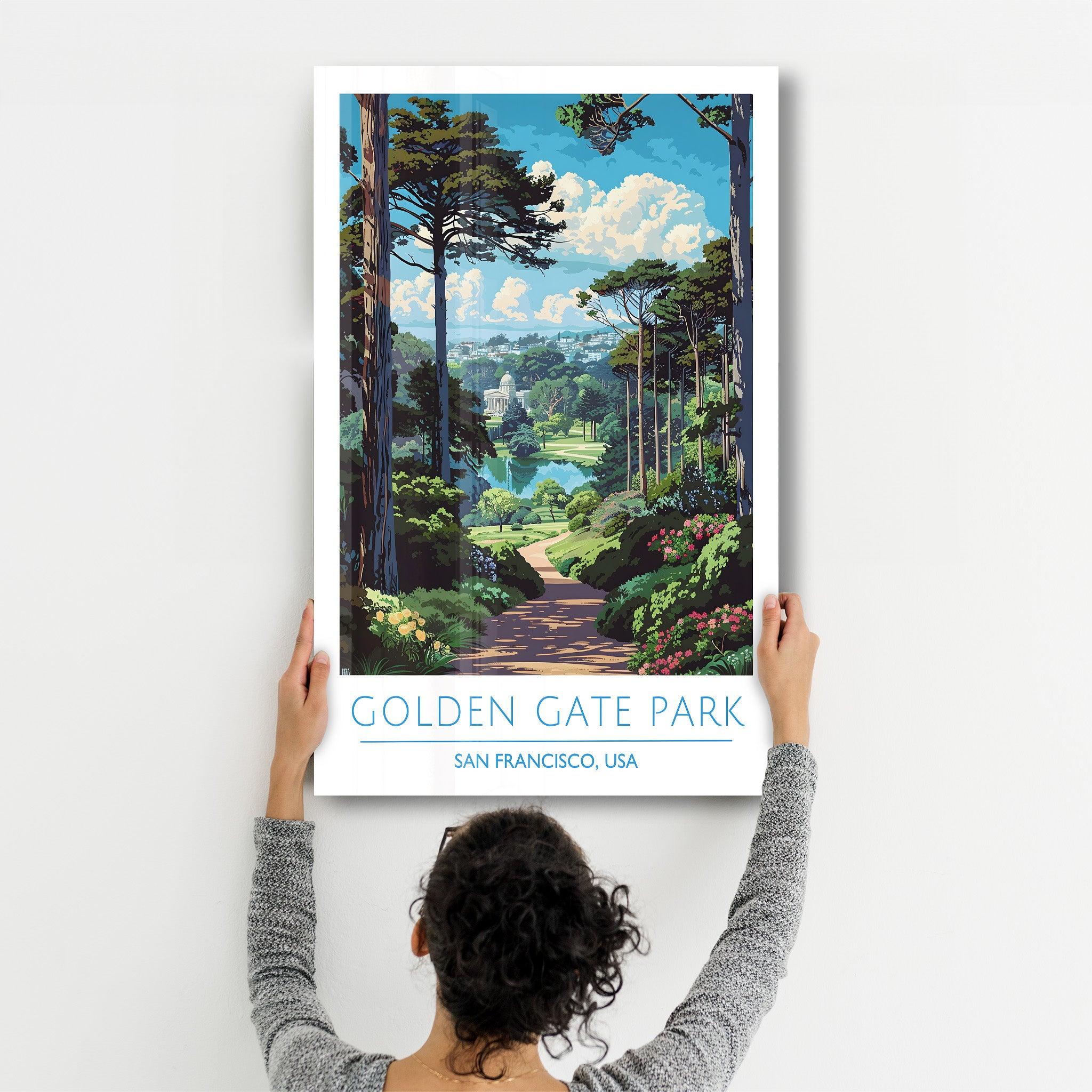 Golden Gate Park 2-San Francisco USA-Travel Posters | Glass Wall Art - Artdesigna