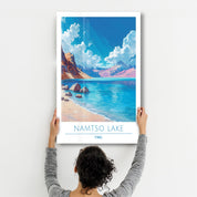 Namtso Lake Tibel-Travel Posters | Glass Wall Art - Artdesigna