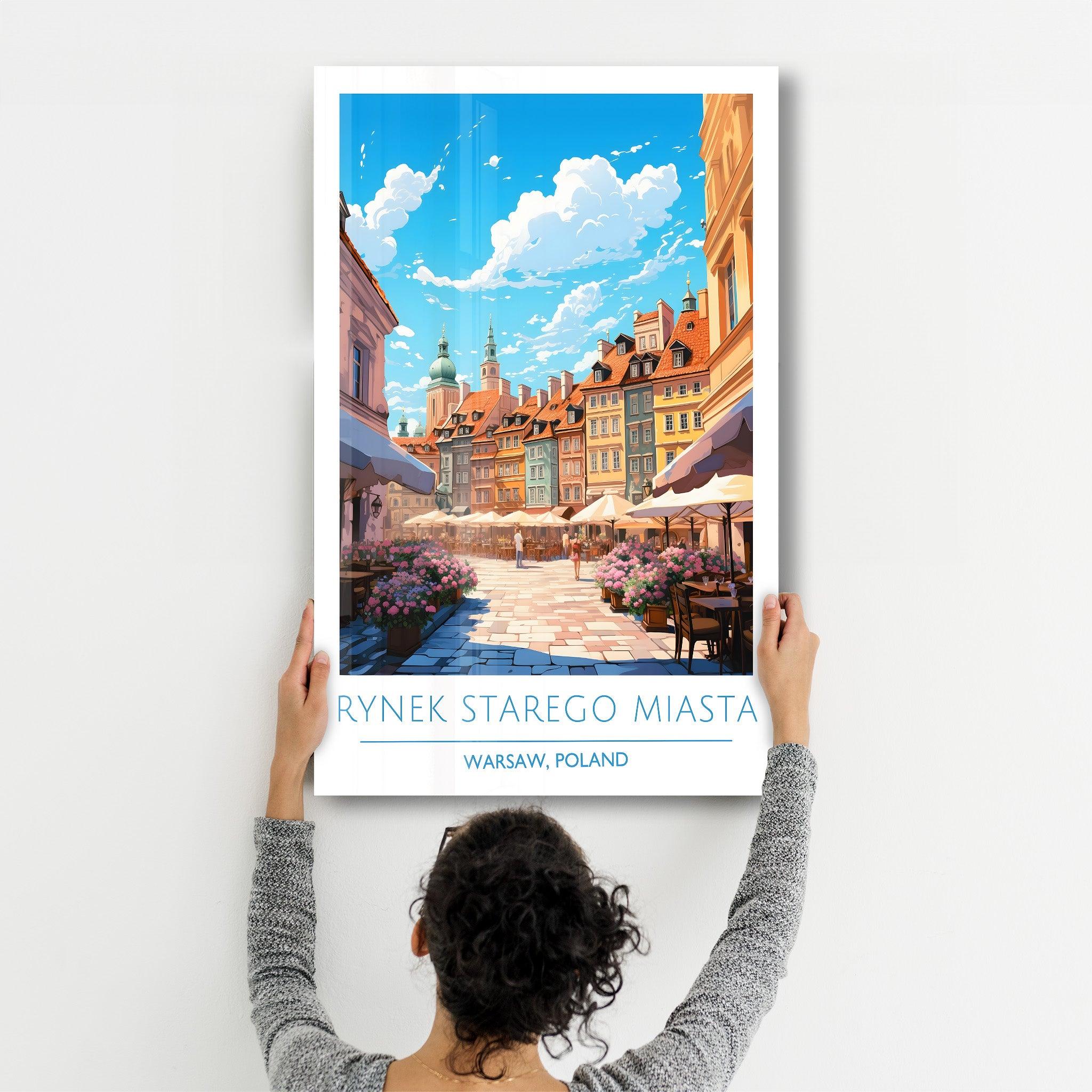 Rynek Starego Miasta-Warsaw Poland-Travel Posters | Glass Wall Art - Artdesigna