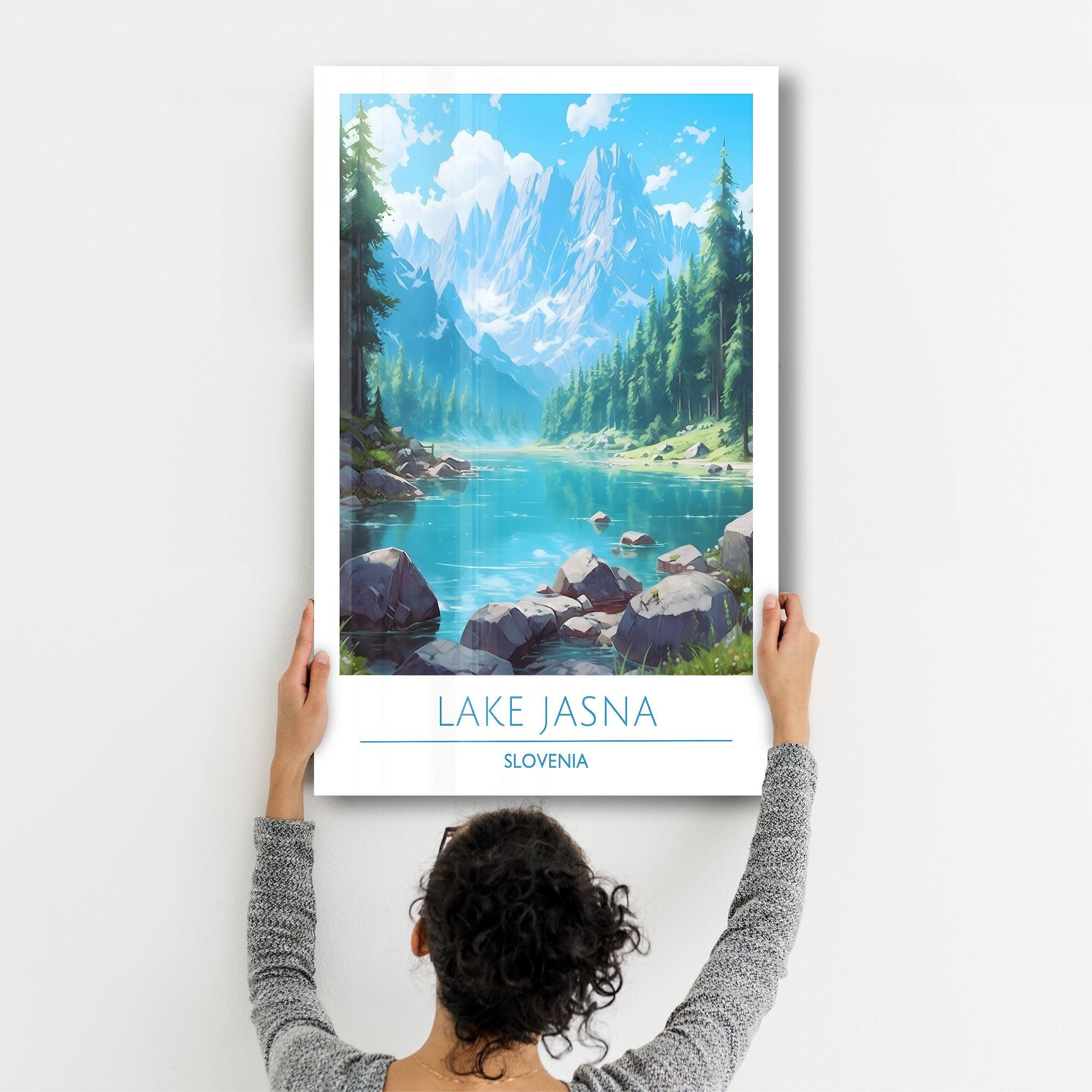 Lake Jasna Slovenia-Travel Posters | Glass Wall Art - Artdesigna