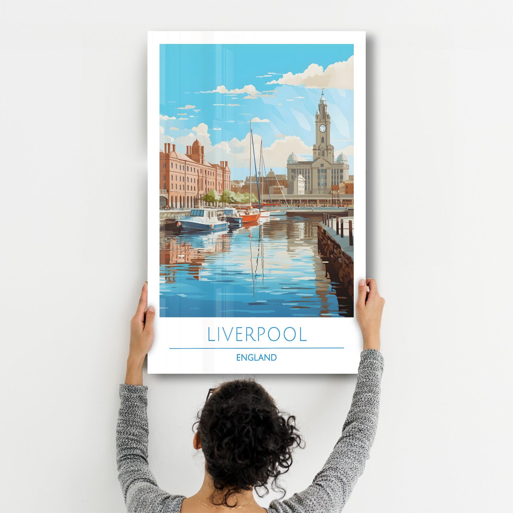 Liverpool England-Travel Posters | Glass Wall Art - Artdesigna