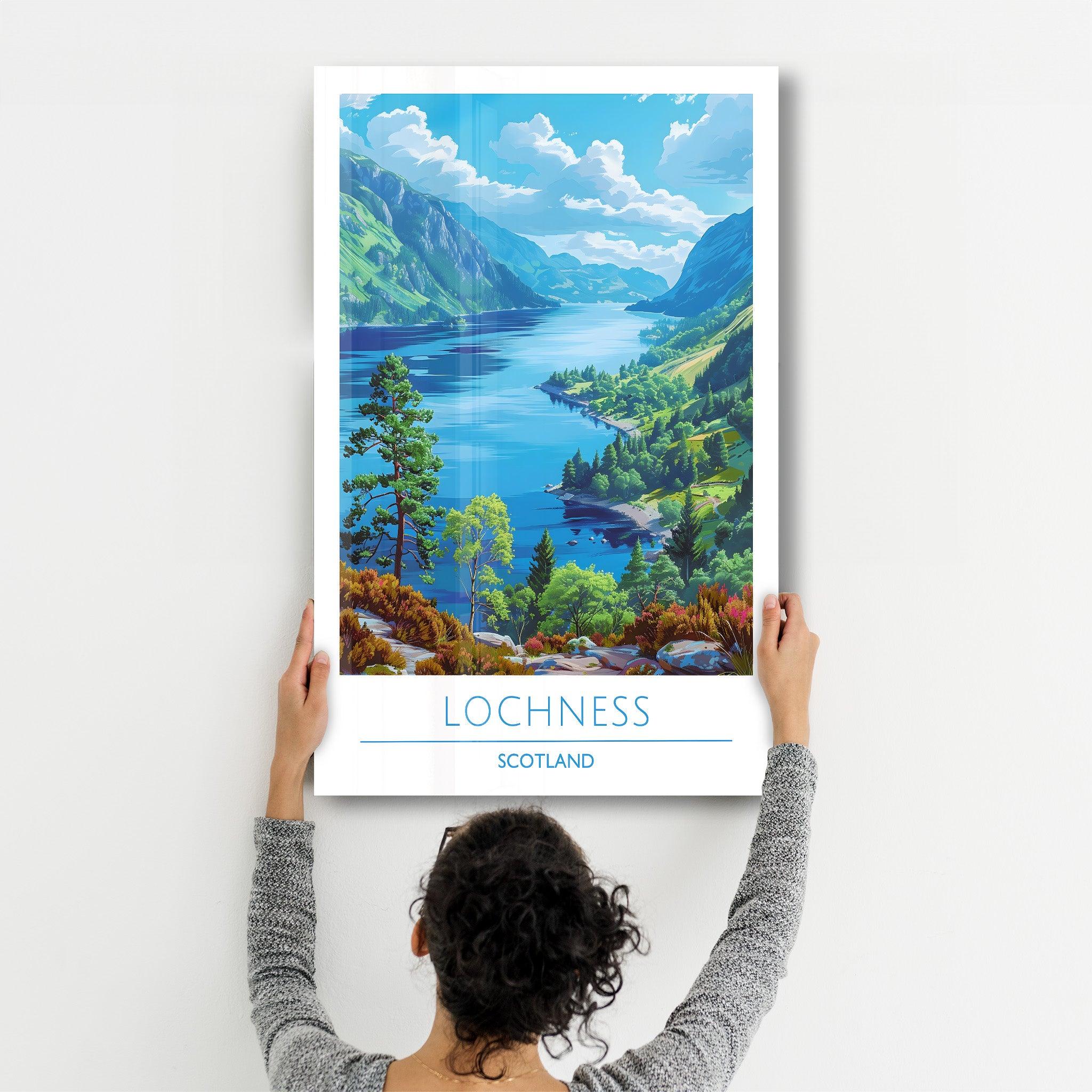 Lochness Scotland-Travel Posters | Glass Wall Art - Artdesigna