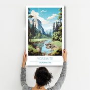 Yosemite-California USA-Travel Posters | Glass Wall Art - Artdesigna