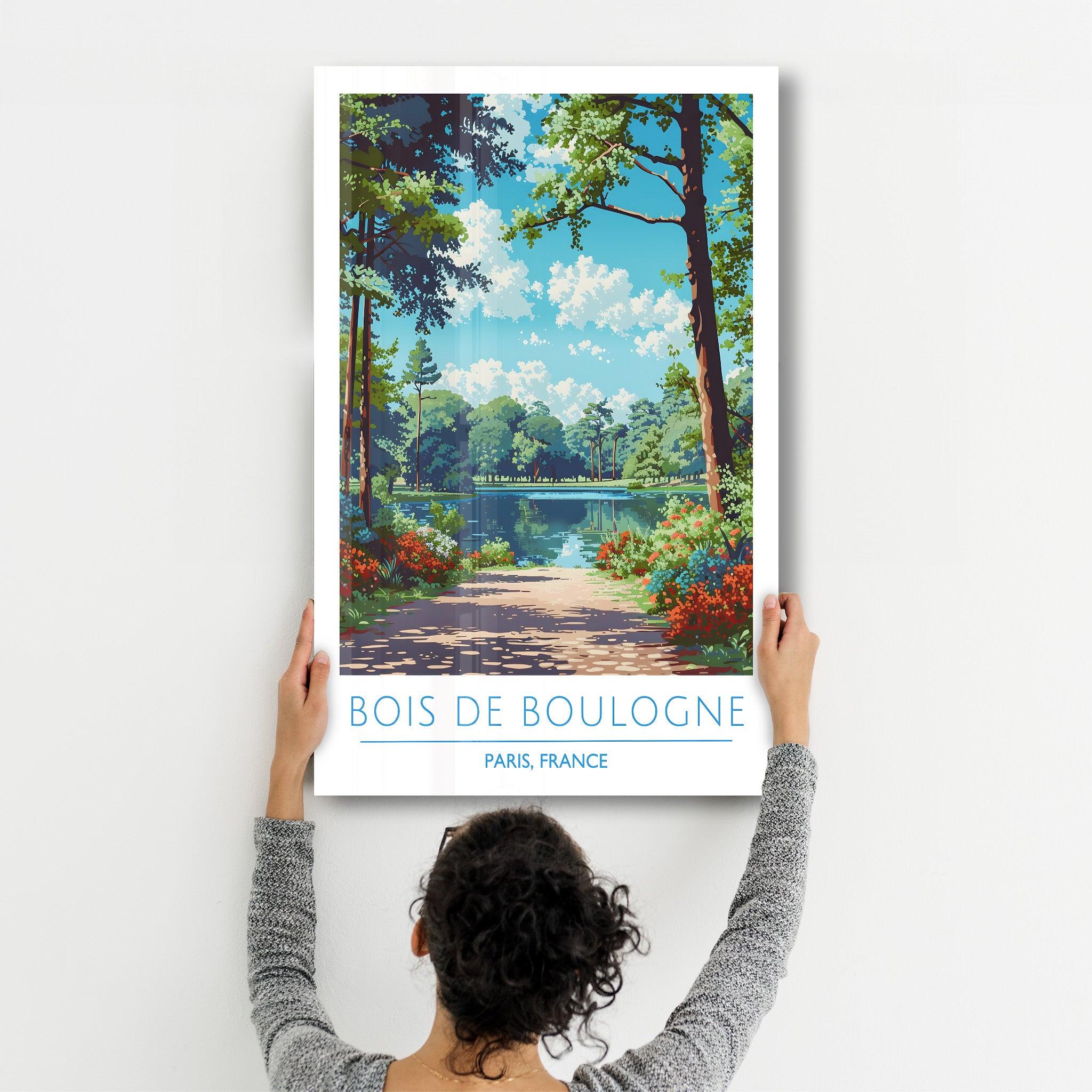 Bois De Boulogne-Paris France-Travel Posters | Glass Wall Art - Artdesigna