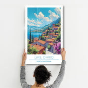 Lake Ohrid North Macedonia-Travel Posters | Glass Wall Art - Artdesigna