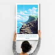 Giants Causeway Ireland-Travel Posters | Glass Wall Art - Artdesigna