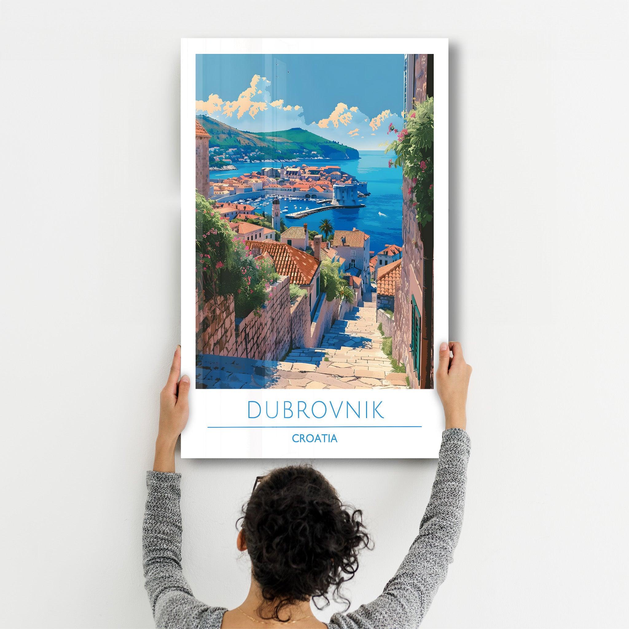 Dubrovnik Croatia 2-Travel Posters | Glass Wall Art - Artdesigna