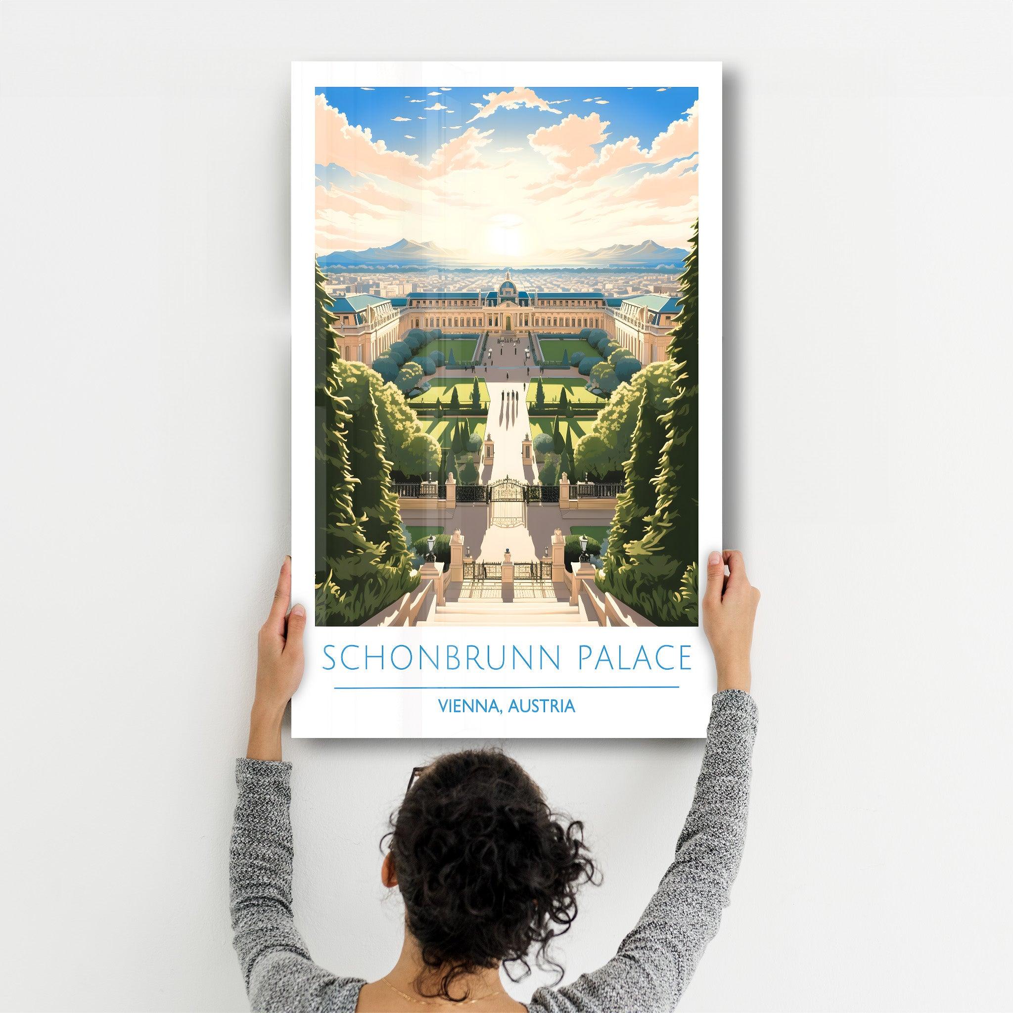 Schonbrunn Palace-Vienna Austria-Travel Posters | Glass Wall Art - Artdesigna