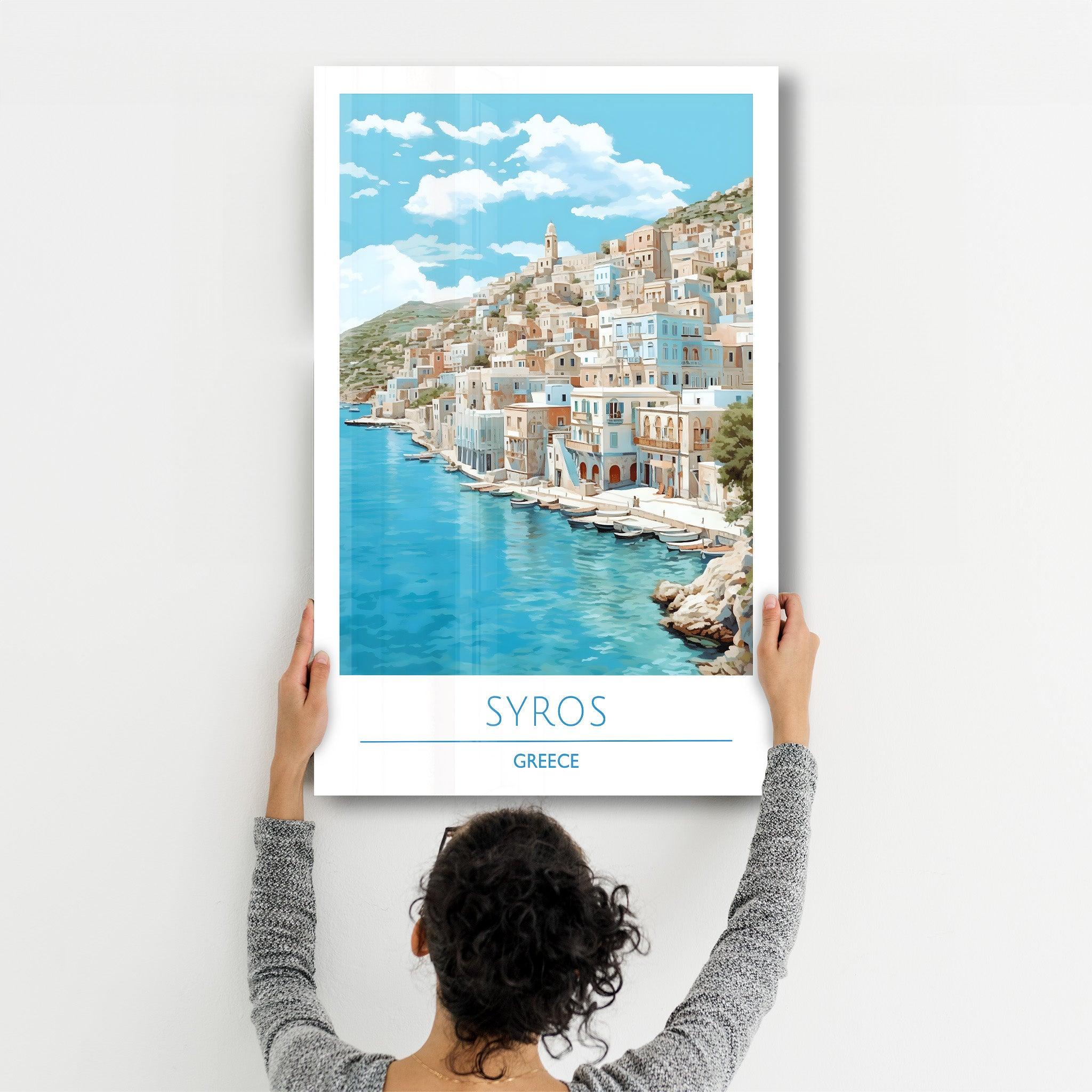 Syros Greece-Travel Posters | Glass Wall Art - Artdesigna