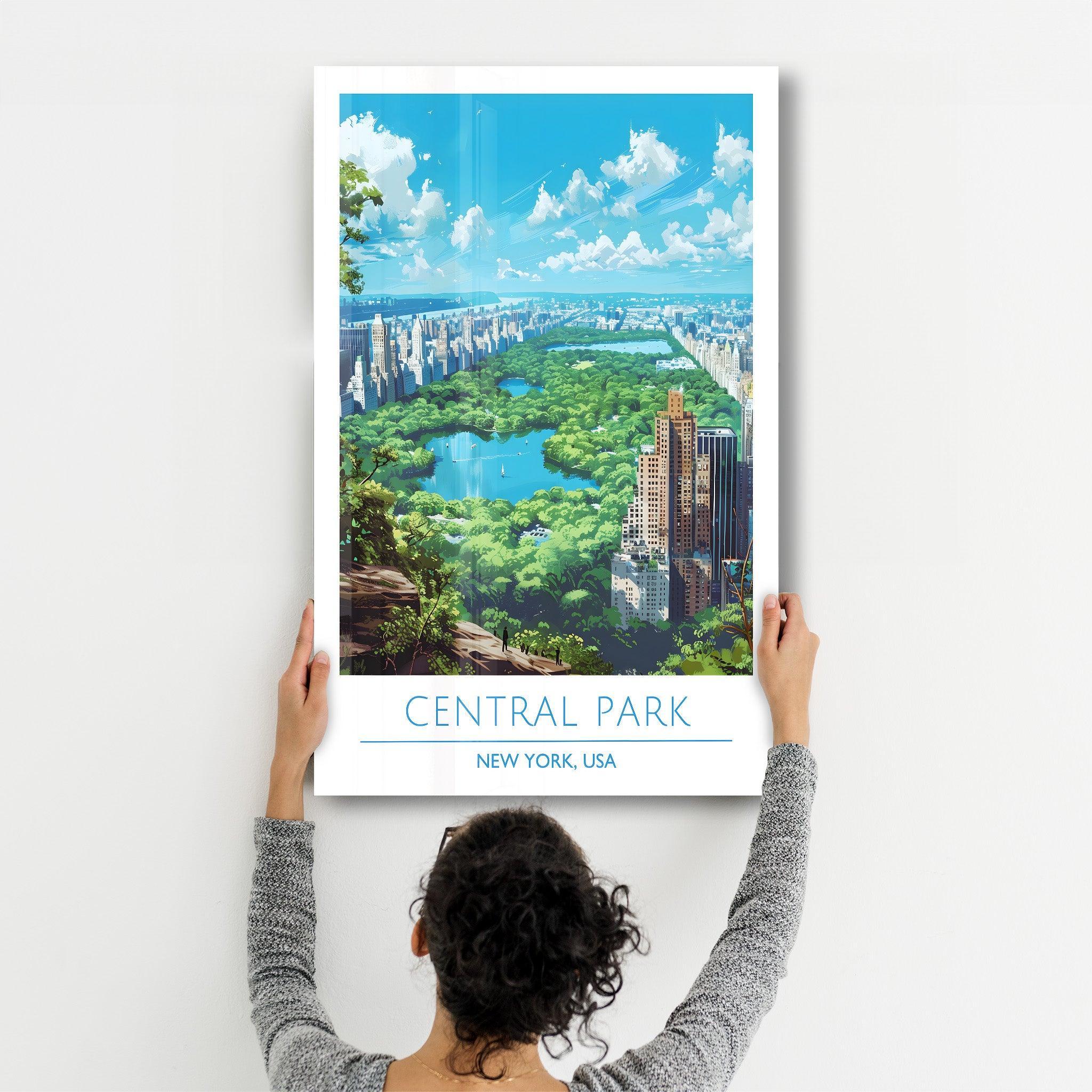 Central Park 3-New York USA-Travel Posters | Glass Wall Art - Artdesigna