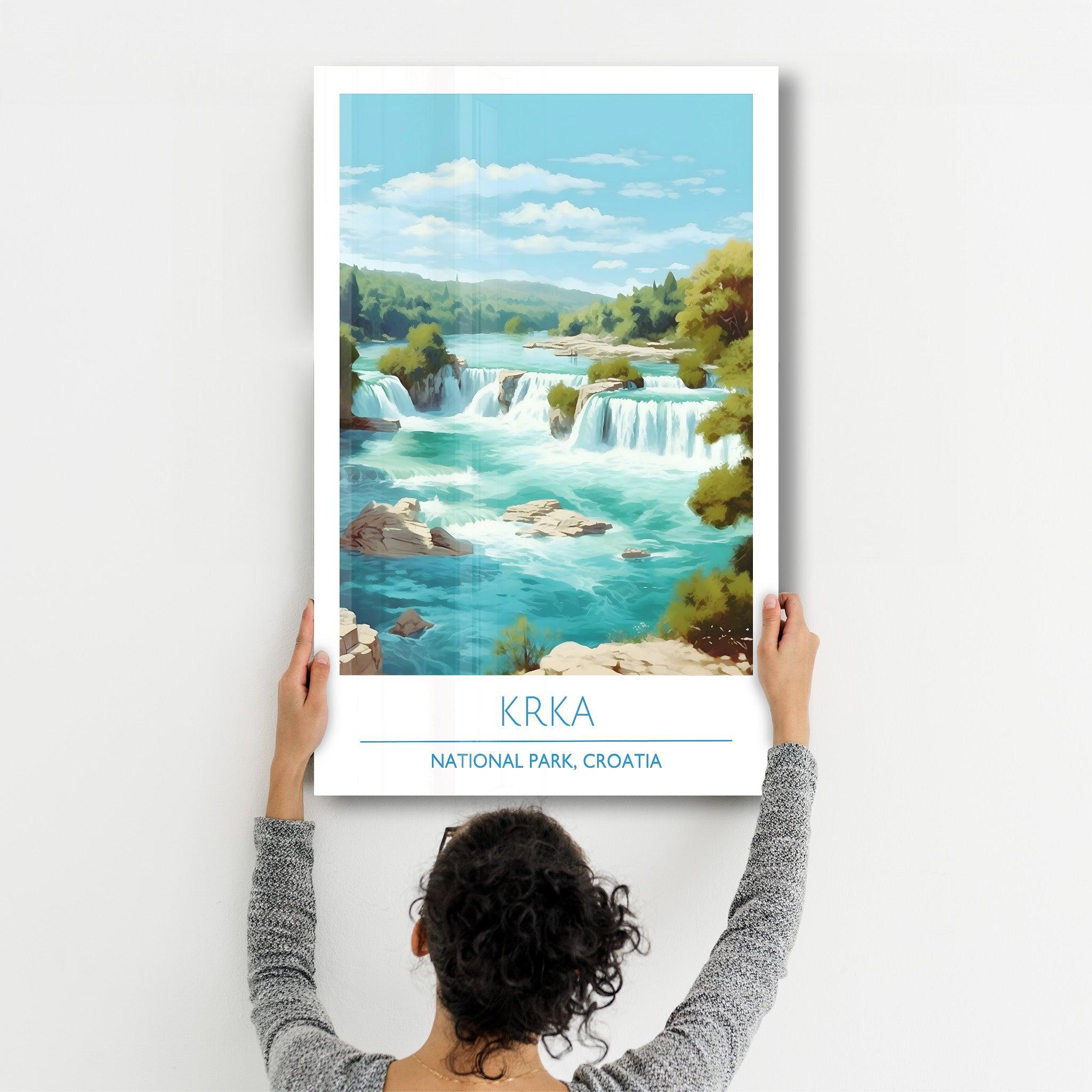 Krka-National Park Croatia-Travel Posters | Glass Wall Art - Artdesigna