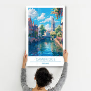 Cambridge England-Travel Posters | Glass Wall Art - Artdesigna