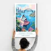 Sydney Opera Australia 2-Travel Posters | Glass Wall Art - Artdesigna