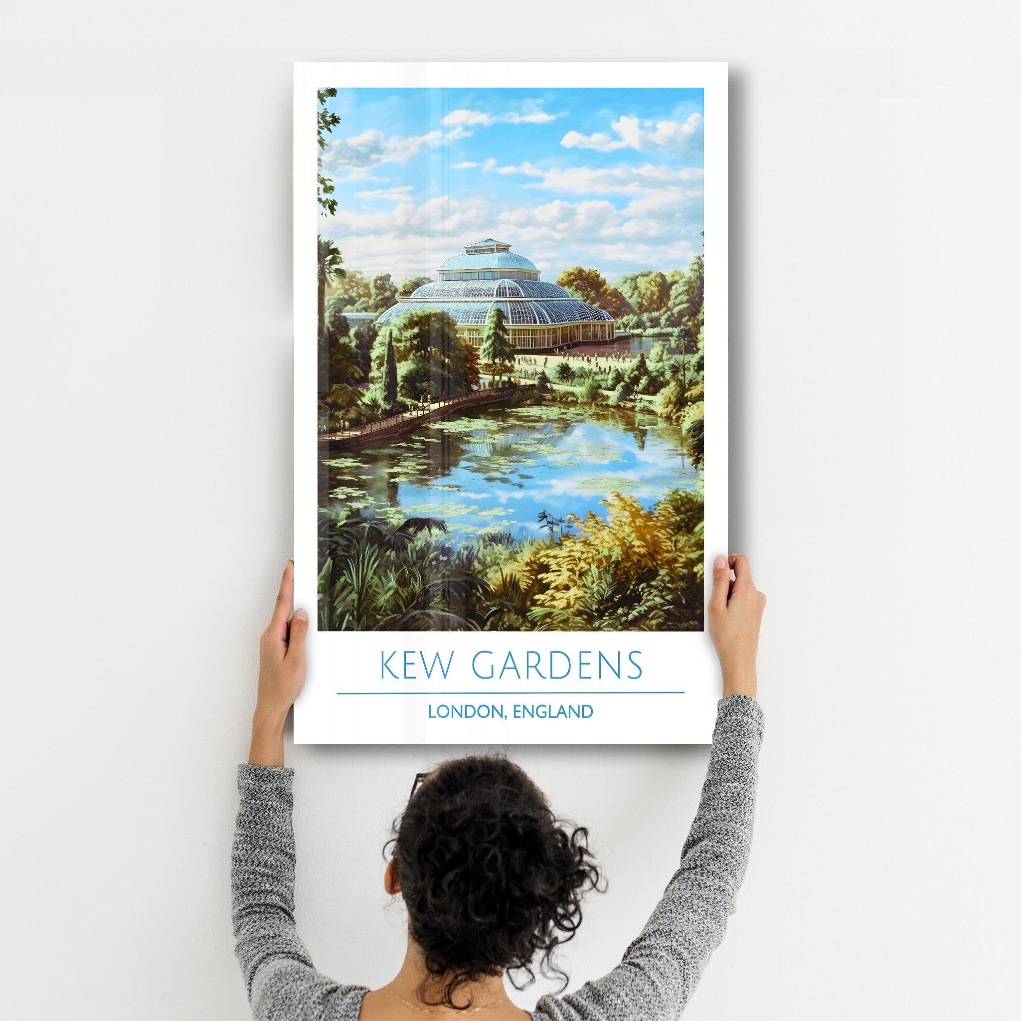 Kew Gardens-London England-Travel Posters | Glass Wall Art - Artdesigna