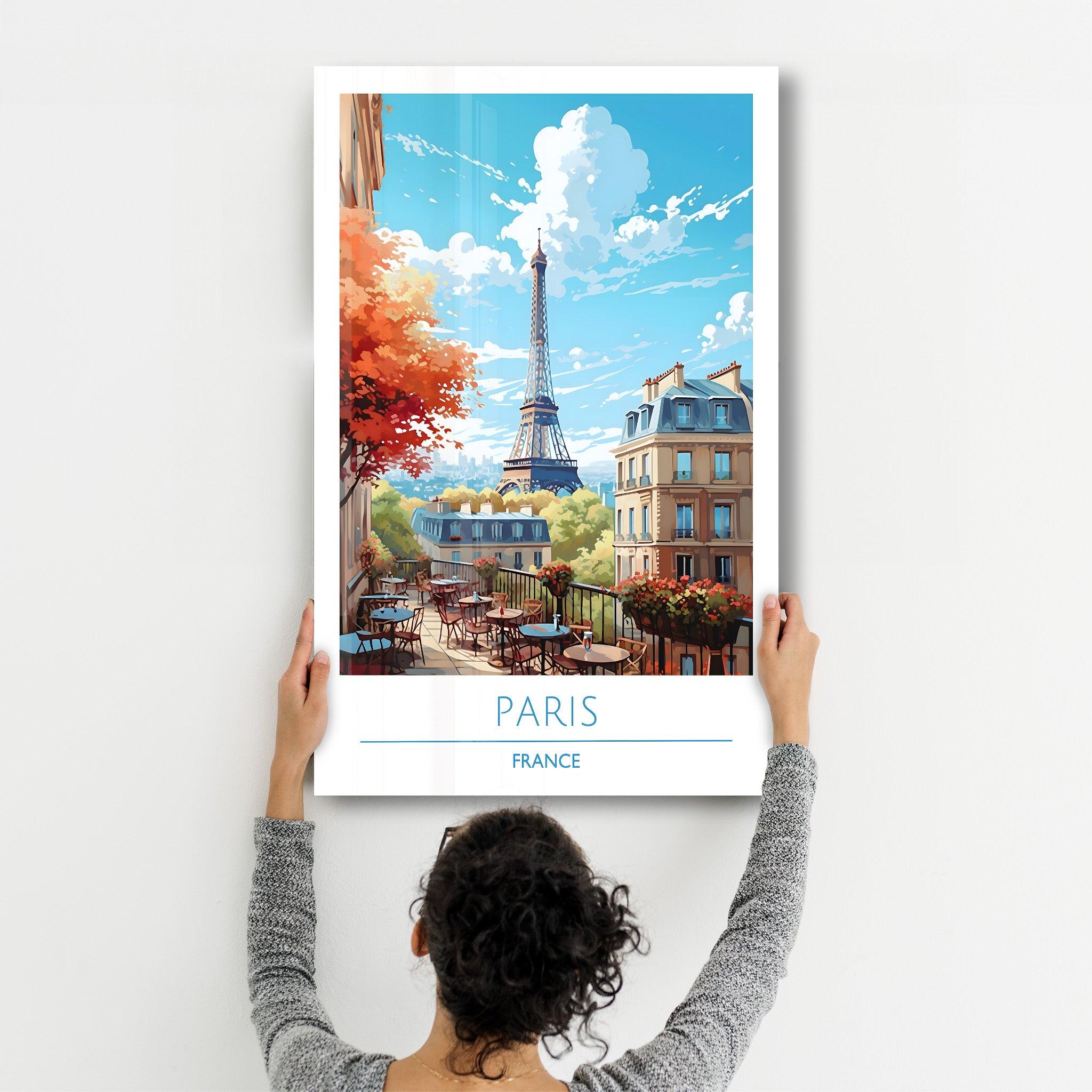 Paris France 3-Travel Posters | Glass Wall Art - Artdesigna