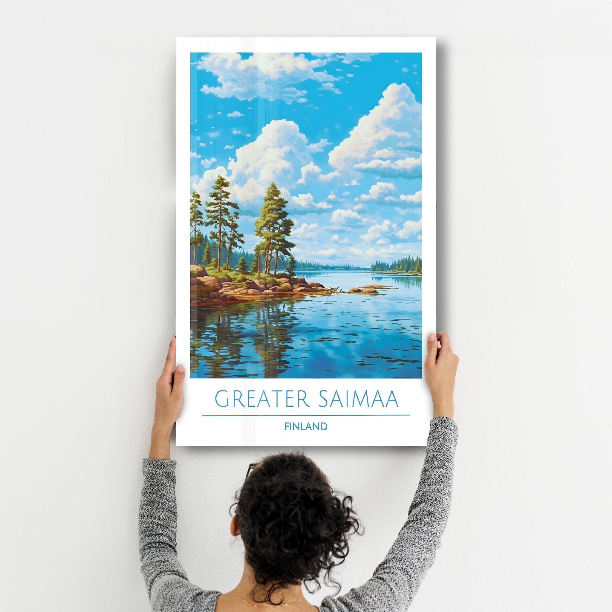 Greater Saimaa Finland-Travel Posters | Glass Wall Art - Artdesigna