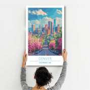 Colorado Denver-USA-Travel Posters | Glass Wall Art - Artdesigna